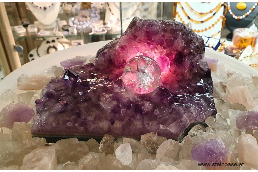 Zimmerbrunnen Amethyst & Kugel